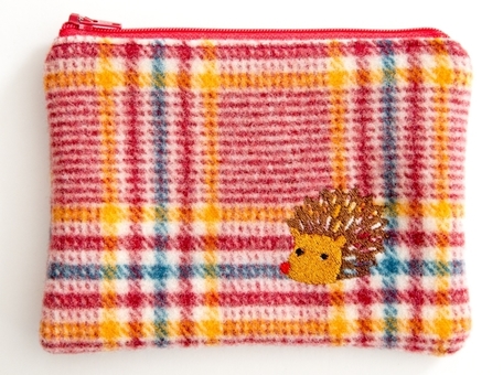 Hedgehog 1 - Wooly Woodland Zipper Pouch