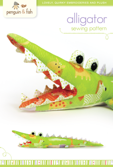 Alligator Sewing Pattern - printable PDF file