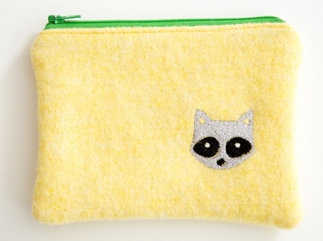 Raccoon 2 - Wooly Woodland Zipper Pouch