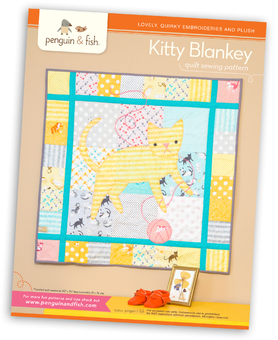 Kitty Blankey quilt sewing pattern - printable PDF file