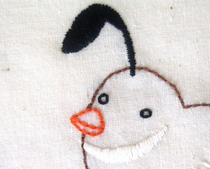 Q Quail hand embroidery pattern - printable PDF file