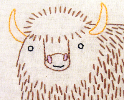 Y Yak hand embroidery pattern - printable PDF file